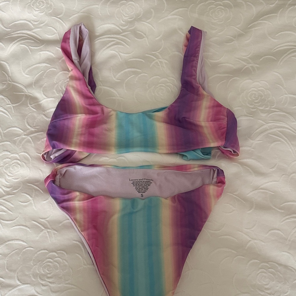 Lovers and Friends Rainbow Ombre Two-Piece Bikini Set